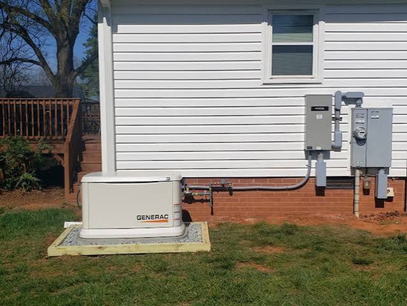 Generac standby generator installed outside a home in Sioux Falls, SD