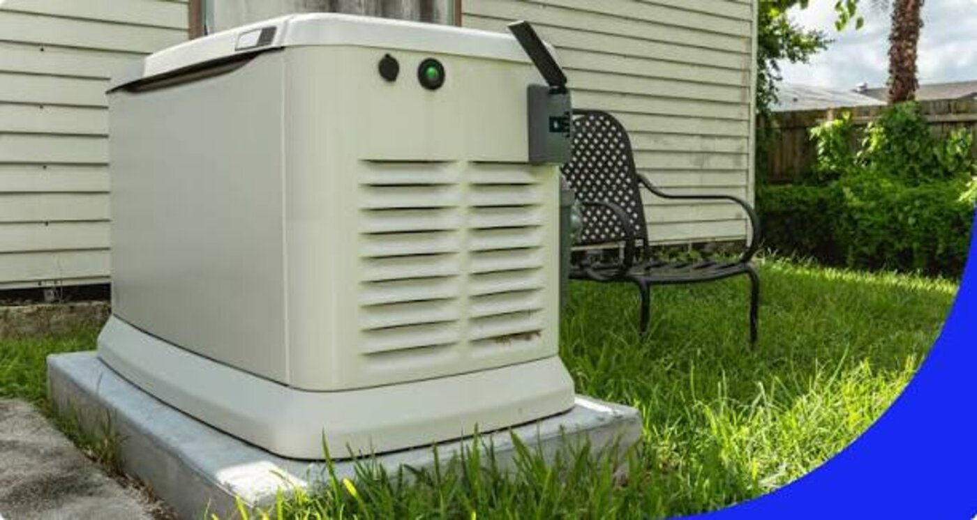 Home standby generator unit installed beside a house in Sioux Falls, SD
